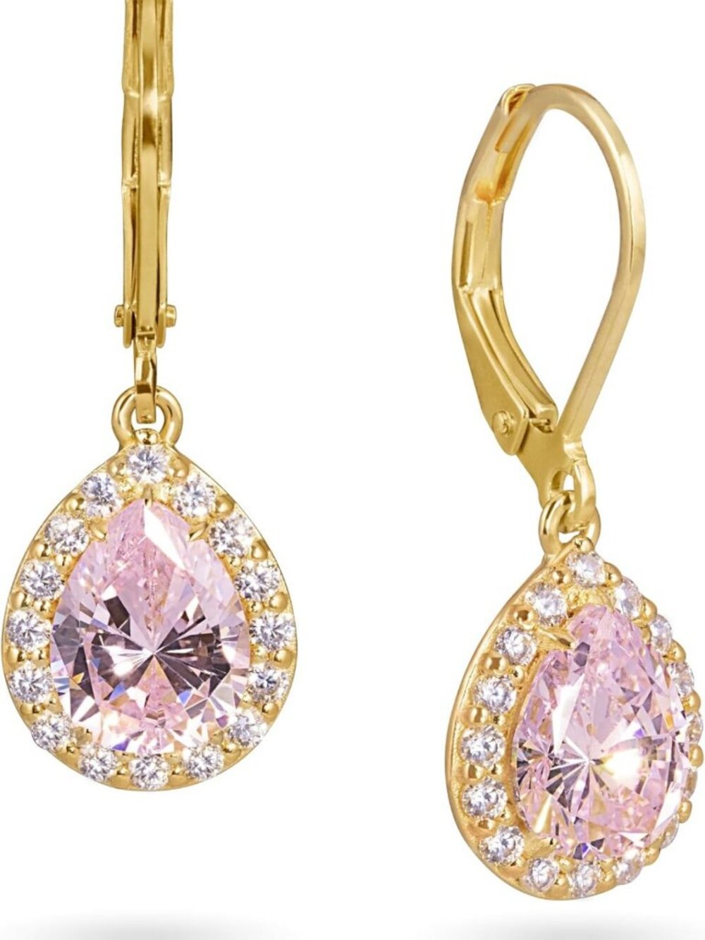 Elegant 22K Gold-Plated Drop Earrings | Princess Collection Blissful Dreams